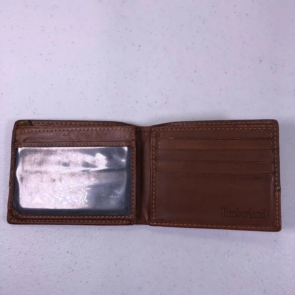 TIMBERLAND Brown Leather Bifold Wallet